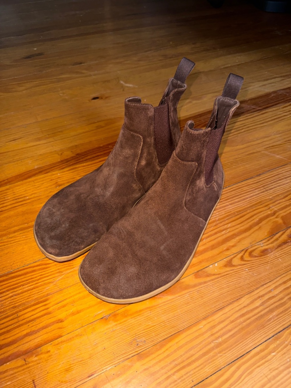 Vivobarefoot Men's Brown Suede Chelsea Boots